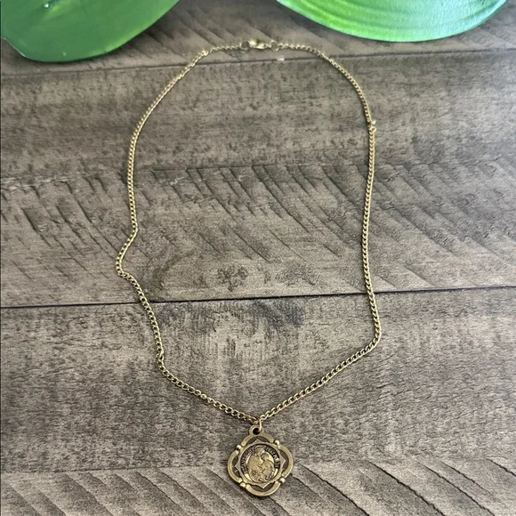 Gold St. Anthony Pendant Necklace - Picture 4 of 4